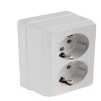 BRON S/Ü İKİLİ TOPRAKLI PRİZ BEYAZ 1